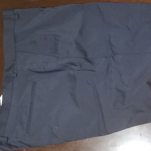 NWOT Men's Designer Collective Navy flat front, unhemmed dress slacks. - Picture 2 of 12